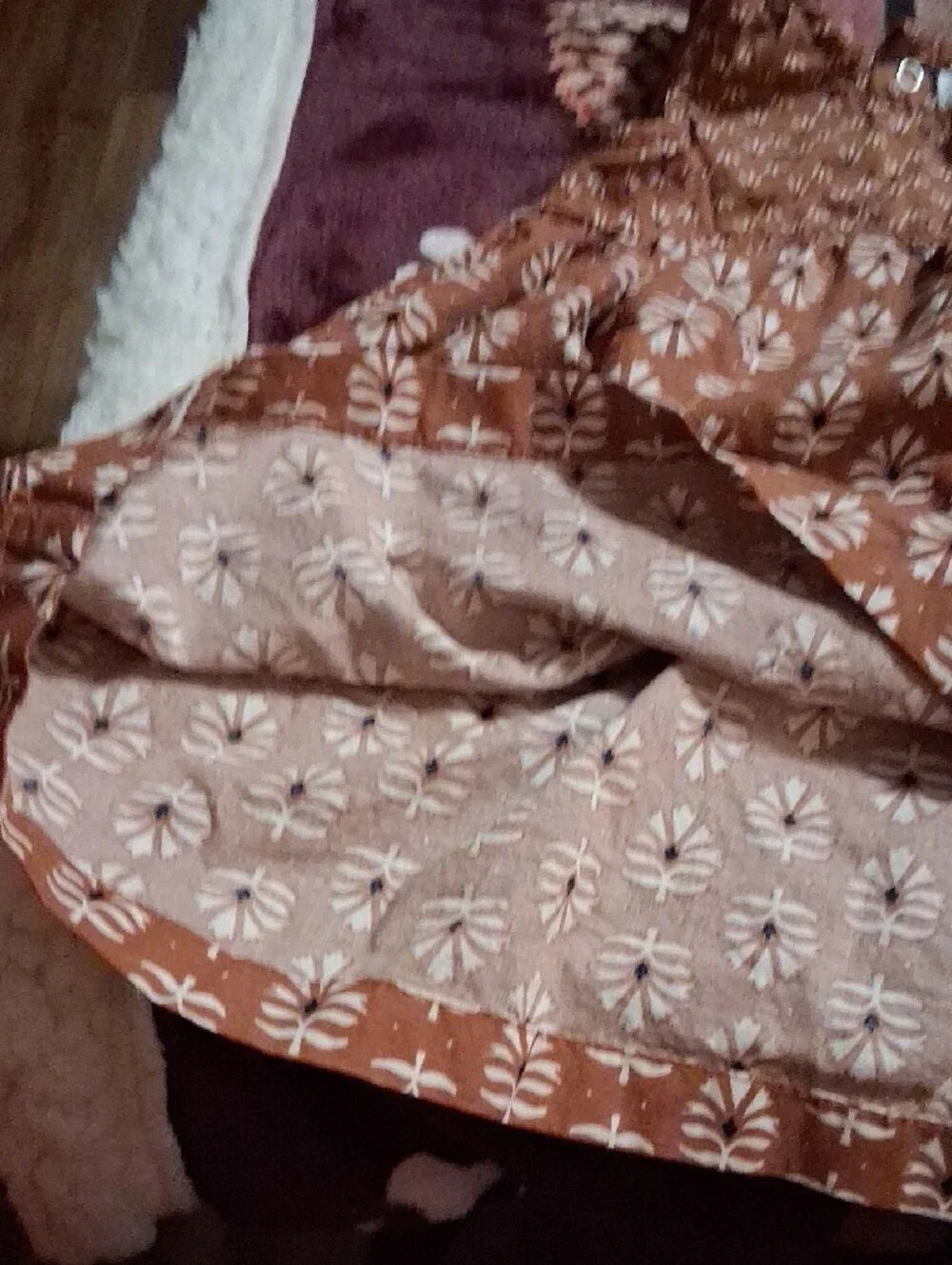 Carter's Rust Brown Floral Sundress with Matching Hat